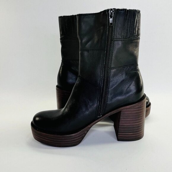 Lucky Brand Omarey Platform Boot Women's Size 6 in Black Block Heel Inside Zip - Picture 6 of 15